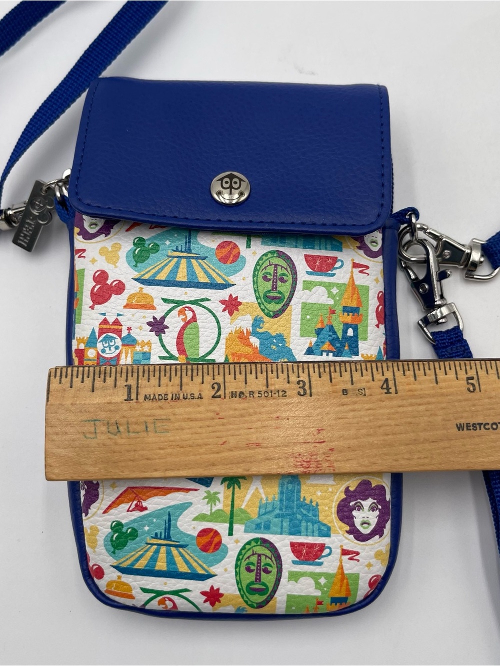 Disney Dtech Phone Crossbody Case Attraction Collage Themed Travel Compact - Picture 13 of 13